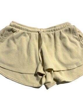 Brandy Melville Booty Shorts Pale Yellow One Size